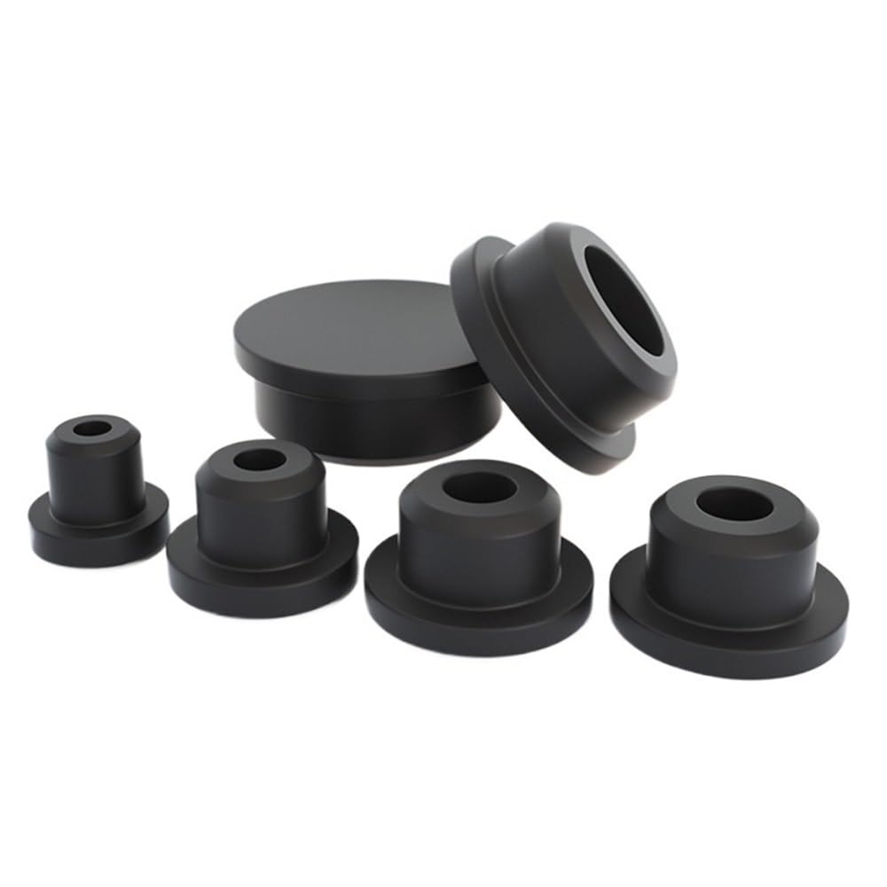 Tapones de Goma Negra Resistentes al Agua, Tapones Redondos de Silicona for sellar Orificios, Tipo T, 10 Unidades(96.3mm)