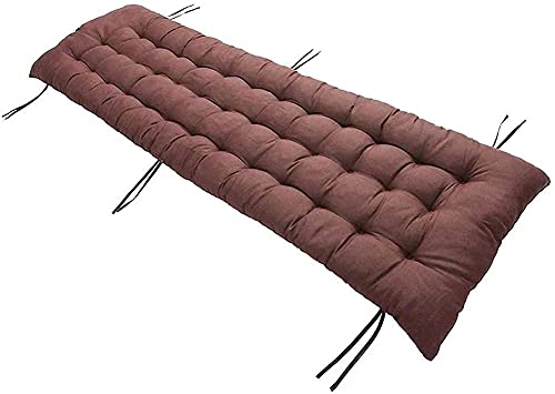 DanChen Coussin de banc de jardin 2 ou 3 places avec attaches, coussin de rechange rembourré épais pour meubles ou chaise longue, matelas pour extérieur, terrasse, fenêtre, tatami Cover