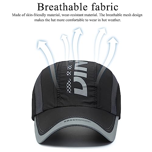 Image of Zibuyu� Baseball Caps for Men Women Sports Cap Breathable Cotton Cap Outdoor Fishing Hiking Adjustable Buckle Closure Summer Cap - Green /Grey /Black