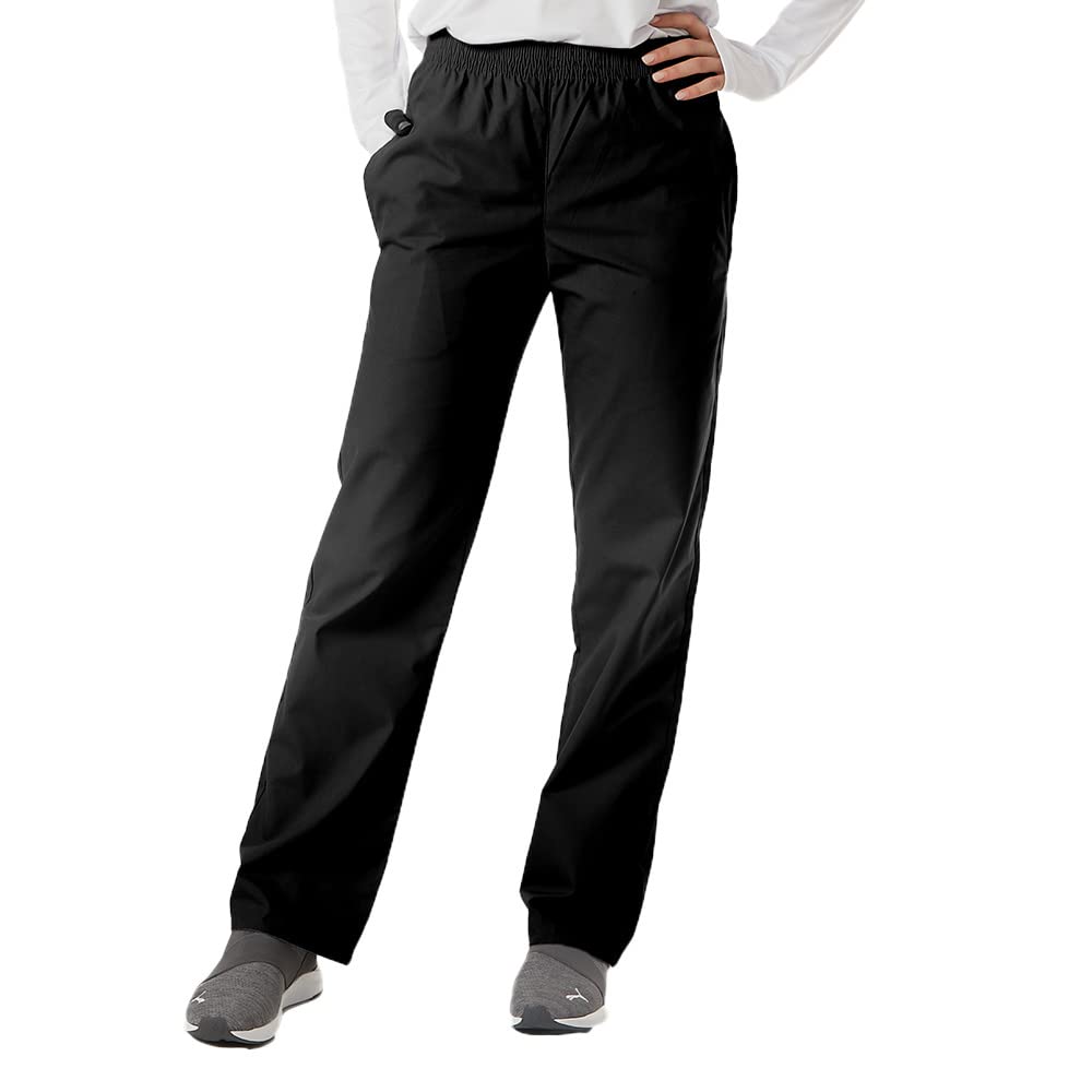 SPECTRUM UNIFORMS Ultrasoft Classic Scrub Pants | Joggers Cargo Pants | Unisex, Elastic Waist, Soft Fabric | Ideal for Medical Professionals Work-wear Pant- Pack of 2 Black