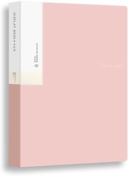 Presentation Book Binder, Pink, 40 Clear Plastic Sleeves, A4