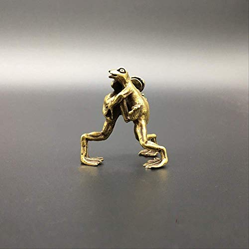 Grenouilles de lutte en laiton pour une décoration de figurine de jardin zen