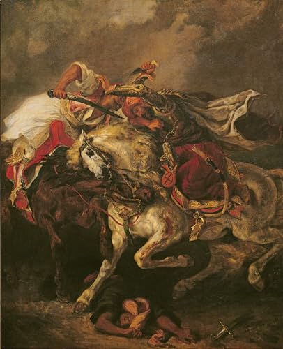 Tableau bataille de Giaour Delacroix 60x90cm pour habiller un mur vide de chambre