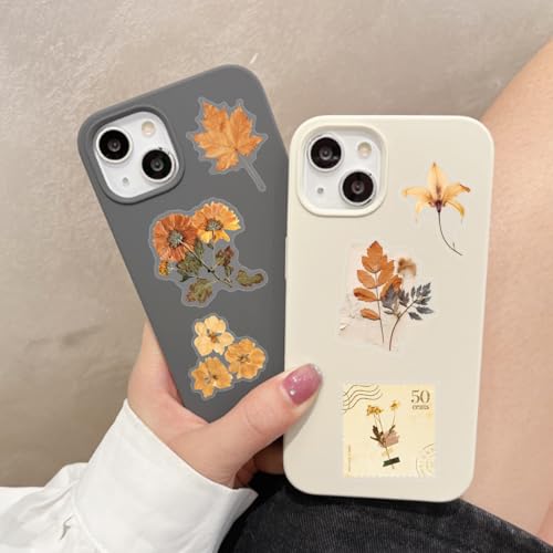 Image of 50PCS Transparent Flora Scrapbook Stickers, Vintage Aesthetic Flowers Sticker for Scrapbooks Travel Journal, Vinyl Waterproof for Water Bottles Laptop Phone Scrapbook Supplies DIY Crafts(Flower-A)