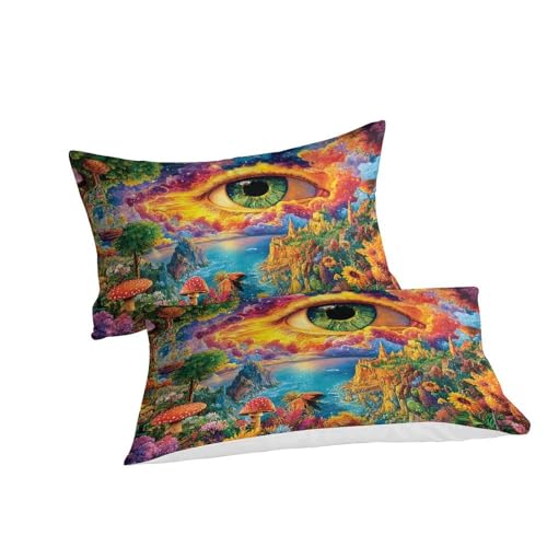 Housse de couette néon 3D 260x220 cm en microfibre - 3