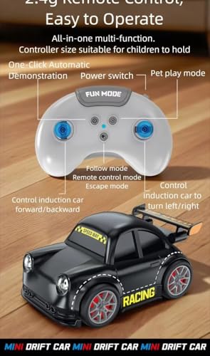 Image of SUPER TOY Smart RC Drift Car Toy for Kids - Mini Four-Wheel Drive Remote Control Car with Gesture Induction, Auto Follow, Music & Lights Gifts for Boys Girls