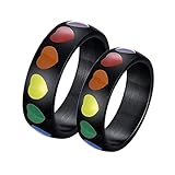 💕 Matériau 💕 Bague pour femme : acier inoxydable ; Bague pour homme : acier inoxydable. Hypoallergénique, sans danger pour les peaux sensibles.