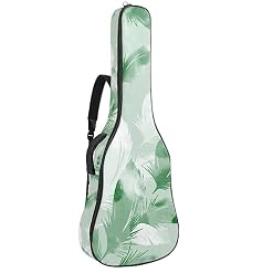 Housse de protection imperméable en tissu Oxford pour guitare électrique avec poignée latérale rembourrée, fleurs blanches sur fond noir, Multicolore 4., 42.9×16.9×4.7 in, Sacs pour guitare acoustique - Les Beatles, Paul McCartney, John Lennon, RIngo Starr, George Harrison