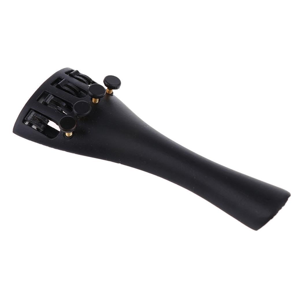 BEALIFE Cordier de violon en alliage, fabrication artisanale d'exception, avec 4 tendeurs fins. Pièces fiables pour violon 1/2. Cordier performant. Tendeurs fins intégrés et, Noir, 45659