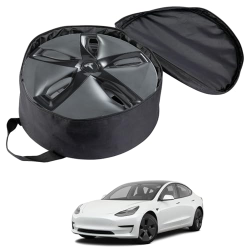 ROCCS 19" Wheel Hubcap Storage Bag Compatible with Tesla Model 3 Model Y 18" Aero Wheel Cover Gemini Hubcap Storage Bag, Waterproof Wheel Cover Spare Carrying Bag Protectors