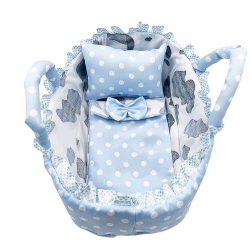 Oxxggkao Hamac pour poupée en polyester doux avec couverture amovible et oreiller pour poupées de 30,5 cm confortablement