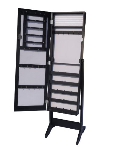 Preisvergleich Produktbild Schmuckschrank Spiegelschrank in Schwarz DS909S
