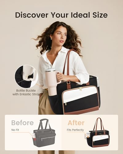 Bolso para laptop para mujer con portavasos y separador miniatura 4