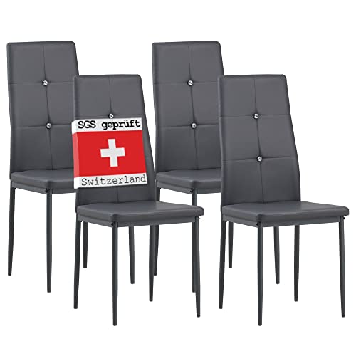Le sedie sono davvero leggere. (Comode nella vita di tutti i giorni e ottime per i bambini) Resistente rivestimento in ecopelle. (Facilmente lavabile)