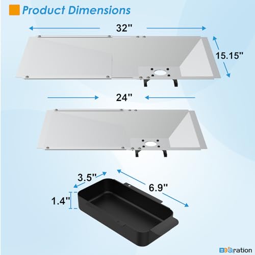 Image of Universal Grease Tray with Catch Pan for Nexgrill Replacement Parts 720-0830H 720-0882A, Charbroil, Dyna Glo, Kenmore, Expect Grill, Drip Pan for 3 /4 /5 /6 Burner Gas Grill Grease Tray Replacement