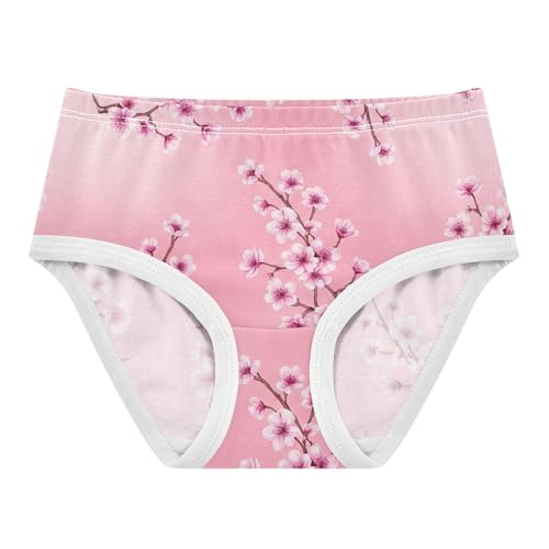 Stylish Girls Underwear Toddler 2t Cotton Little Girl Panties Cherry Blossom Pink Flowers Undies Kids Briefs
