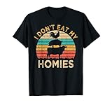 Vegetarian I Don't Eat My Homies Funny Vegan Retro T-Shirt