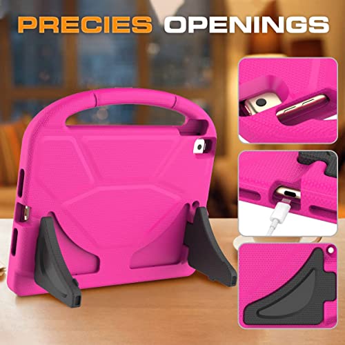 Image of Kids Case for iPad 9th /8th /7th Generation, iPad 10.2 Kids Case with Built-in Screen Protector, Durable Shockproof Handle Stand Protective Cover for iPad 10.2 Inch 2021 /2020 /2019, Pink