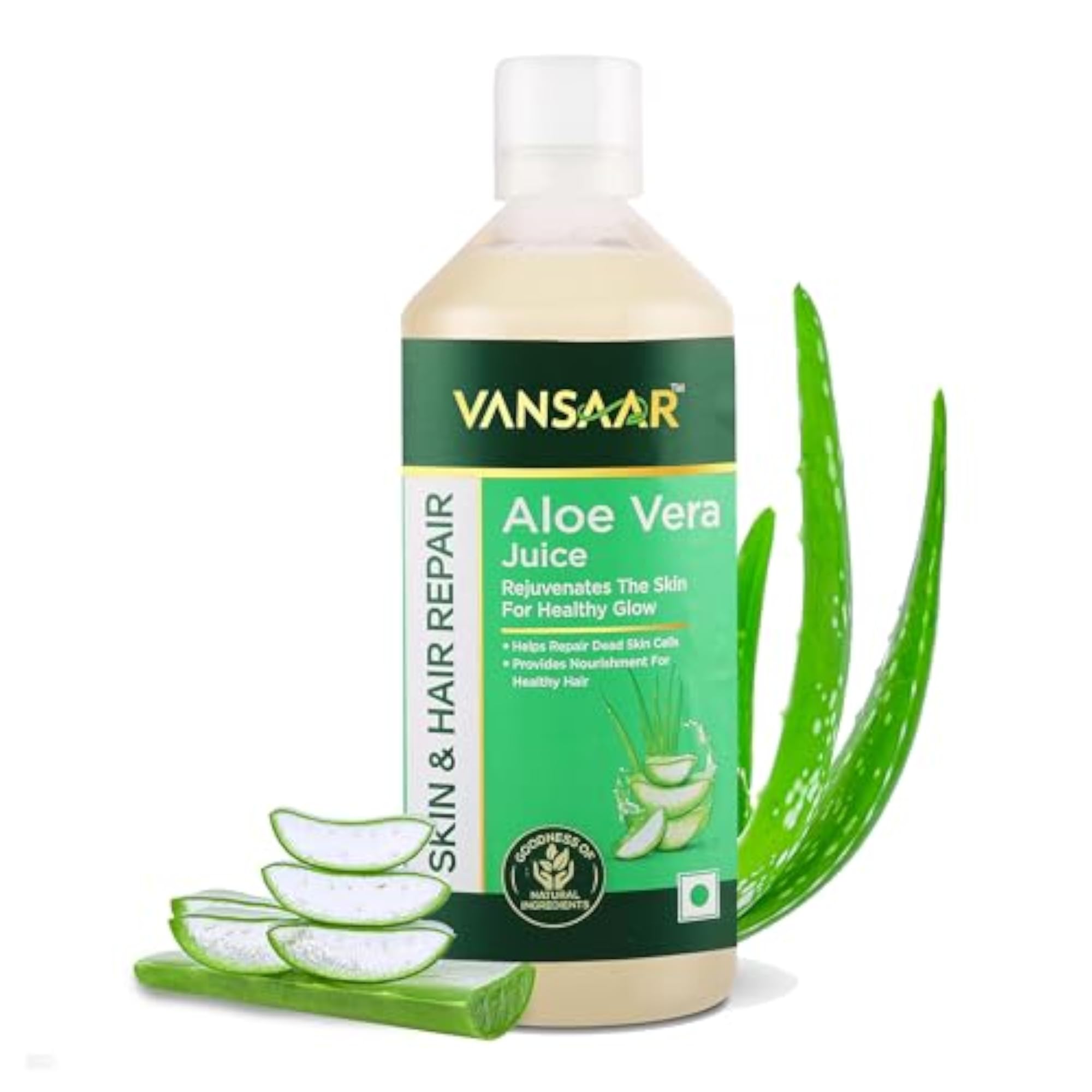 Vansaar Aloe Vera Juice for Glowing Skin & Healthy Hair