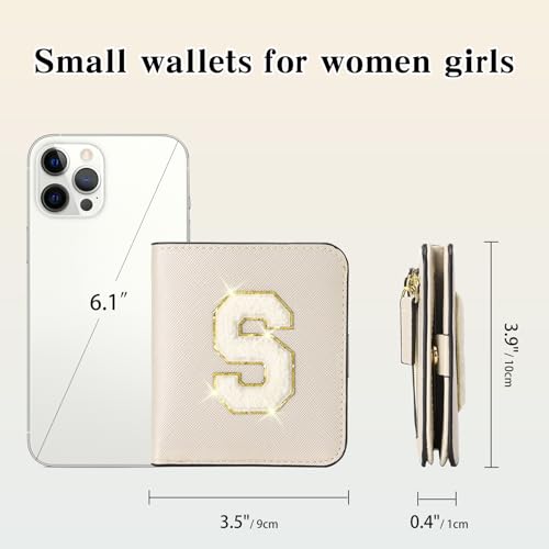 Image of RNIEGA Initial Wallet Women Small Teen Girl Gifts Trendy Stuff Girls Wallets Personalized Christmas Birthday Gift for Women Friends Daughter Granddaughter 6 7 8 9 10 11 12 13 Year Old Gold S