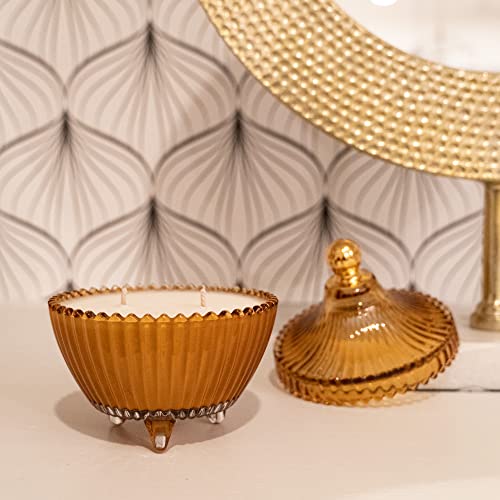 Briganti Venetian Candle Collection (Available In 25 Scents & 9 Colors) Scented Aromatherapy Candles In Amber Glass Jar With Lid | Lavish Lavender - Lavender And White Sage #TOP2
