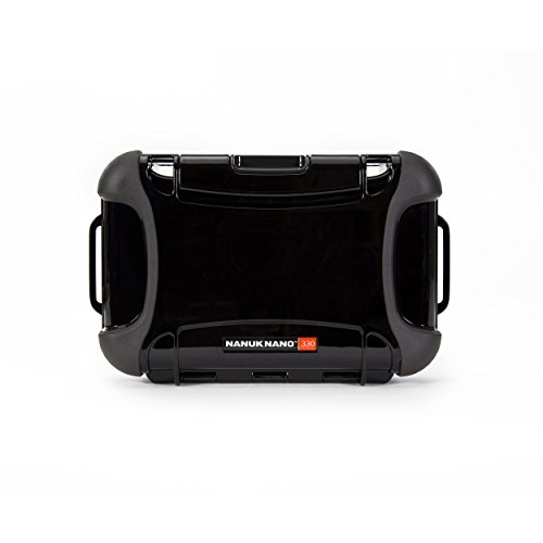 NANUK 330-0001 Nano Series Waterproof Large Hard Case for Phones Cameras and Electronics (Black)