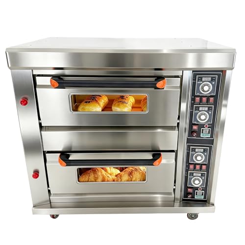Commercial Double-Decker Gas Pizza Oven 220V
