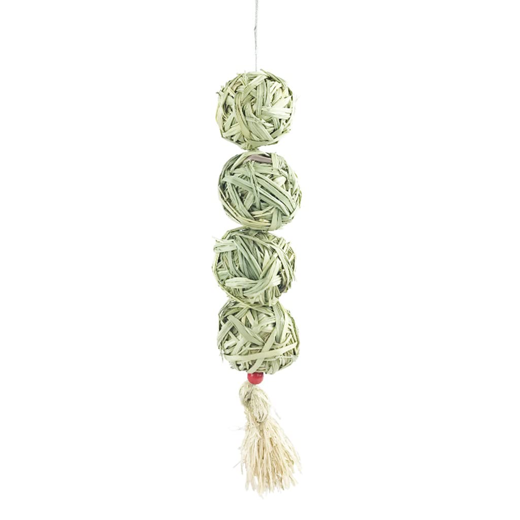 oringnat Chew Toy for Teeth Natural for Hay Treats Handwoven Grass Cage for Hamster