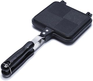 Double-Sided Sandwich Pan Foldable Grill Frying Pan for Bread Toast Breakfast Machine Pancake