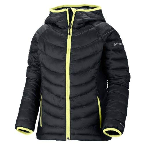 Giacca Girl Powder Hybrid Puffer Columbia noire veste de ski et randonnée enfant