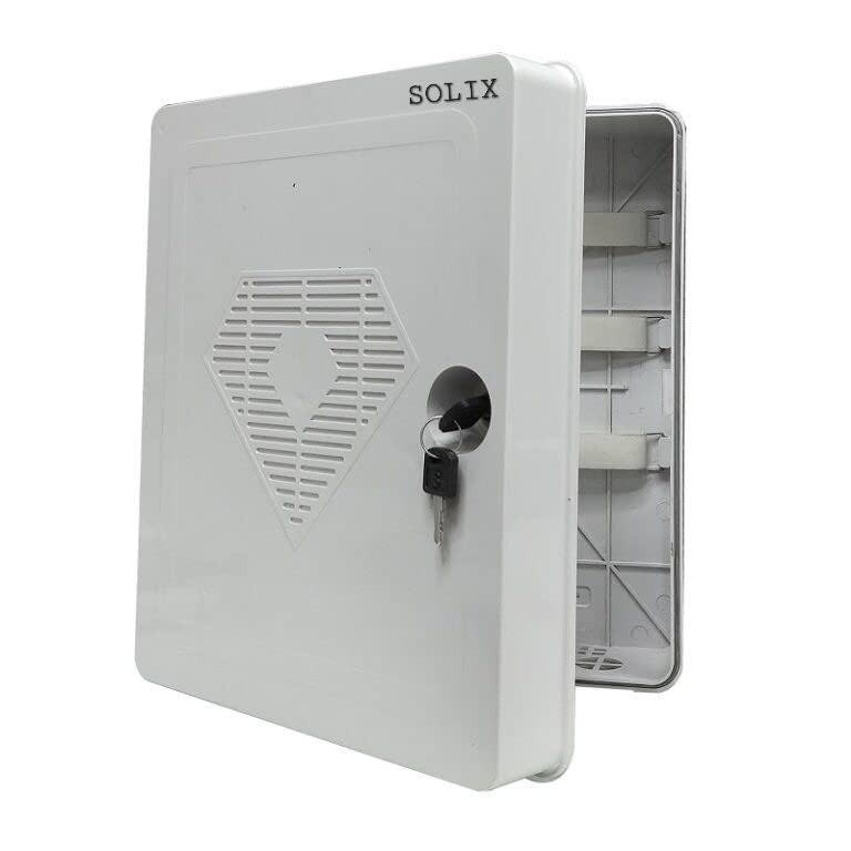 SOLIX® DVR 2U Rack Box Junction Box CCTV Rack for DVR ABS Fibre Plastic PVC Box 13x11x5 inch for Small DVR, NVR, POE SWITCHES (Indoor/Outdoor IP66)-image-47
