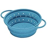 High-tech Hama Passoire de cuisine en silicone, pliable, 21 cm, bleue