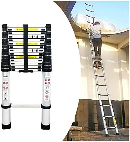 Telescoping Ladder, Portable Telescopic Extension 6m/5m/4m/3m/2m/1m Tall Multi Purpose Loft Ladder, Folding Retractable Library Ladder for Home Window Cleaning and RV Outdoor Work