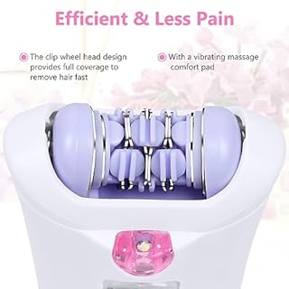 URAQT Epilatore Elettrico Donna, Depilatore Viso Donna con Luce LED, Mini Epilatori Corpo Cordless Impermeabile per Depilazione Viso, Corpo, Sopracciglia, Ascelle, Gambe, Zona Bikini