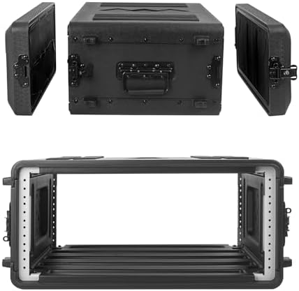 4U Flat Rack Suitcase, 17" Depth, 19" Depth, Flight Rack Travel S...