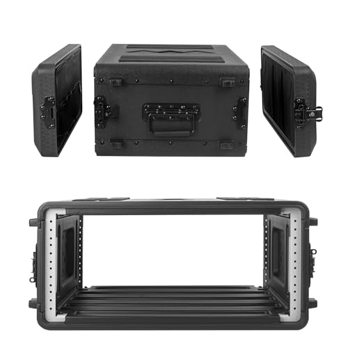 Valise plate pour rack 4U, 40 cm de profondeur, 48 cm, montage en rack, avec insert en mousse sur mesure