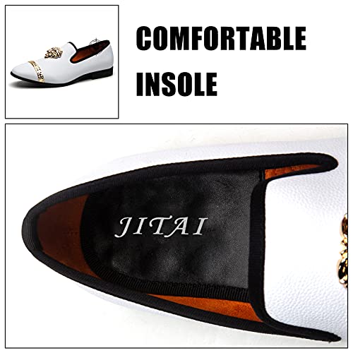 Image of JITAI Men's Fashion Loafers Wedding Shoes Loafers for Men Party Shoes