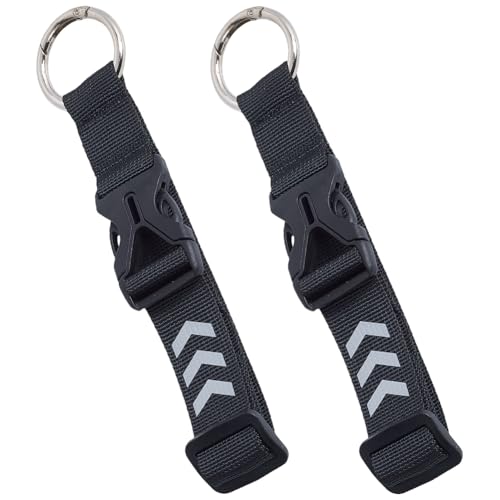 GORGECRAFT 2pz Cinghia Regolabile per Bagaglio Giacca Gripper Supporto Nero Clip di Trasporto Cinghia Riflettente Freccia Modello Valigia Cintura con Fibbia Anello Gancio Aggiungere Un Connettore