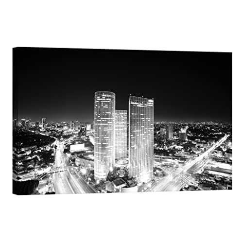 Tableau villes DCO068-2 phosphorescent qui se charge à la lumière 80x120cm