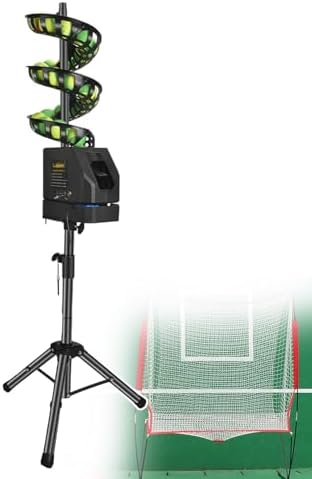 Portable Tennis Ball Machine - Adjustable Speed & Oscillation for Effective Training, Includes Storage Bag & Net - Ideal for Players of All Levels,withBallreceivingnet