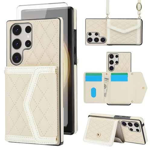 Coque Samsung S23 Ultra avec étui portefeuille et protection écran