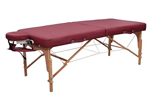 Zen — Table de Massage Pliante Professionnelle Mobile FlatTop Pliable & Hauteur réglable, Table de Massage en Bois avec têtière réglable en Aluminium,...