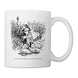 Spreadshirt Thelwell Compleat Tangler Cartoon Alleine Angeln Tasse, weiß