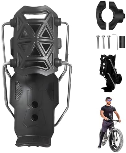 Outdoor Motorcycle Cup Holder, 360° Rotating Adaptive Cycling Water Bottle Holder, Self Adjusting Bike Cup Cage, Auto-Lock Foldable Design, Fits Most Bottles (Black)