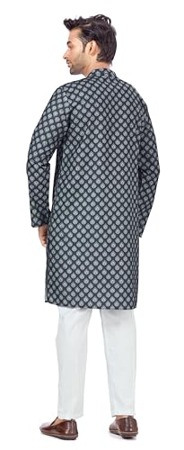 Image of Studio Shringaar Men's Cotton Relaxed Fit Straight Kurta