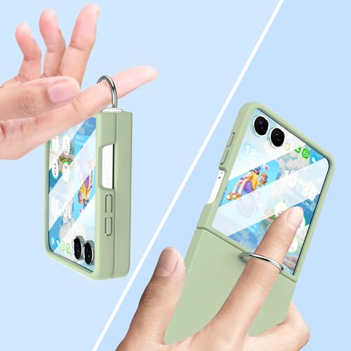 DAKORIE for Samsung Galaxy Z Flip 7 Case Ring Shockproof Protective Cover Flip Z 7 Phone Case for Galaxy Z Flip 7 5G 2025 - Green by DAKORIE - Used condition - Image 3