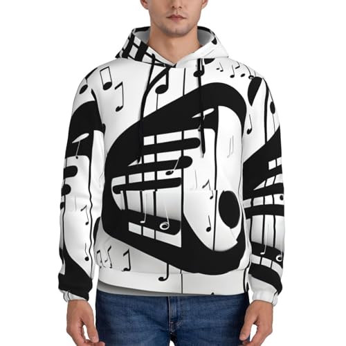 Sweat à capuche noir et blanc pour homme résolvant le besoin de confort 4XL