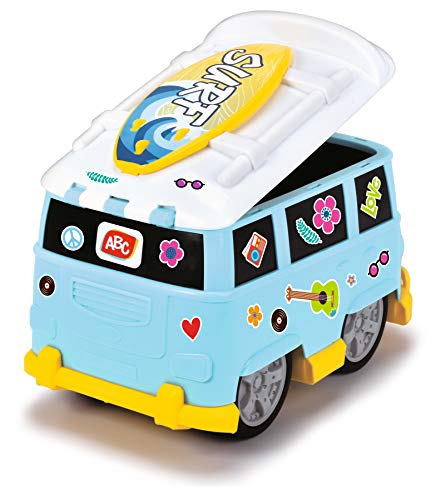 ABC – Strandauto Sunny Surfer – Van-Spielzeugauto, ideal für den Sandkasten und Strand, mit Aufkleberbogen, Dach zum… – Bild 3