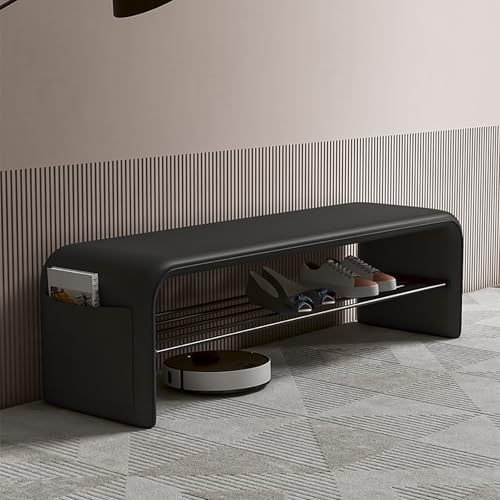 Banco tapizado moderno de mediados de siglo, diseño sin brazos para entrada, sala de estar, cocina y dormitorio