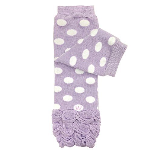 Wrapables baby-girls Ruched and Dots Baby Leg Warmers
